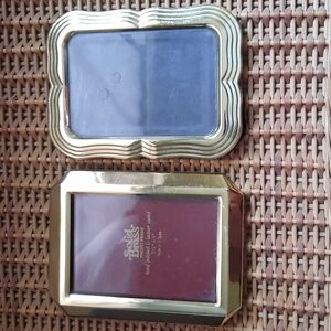 Vintage Brass Picture Frame Set